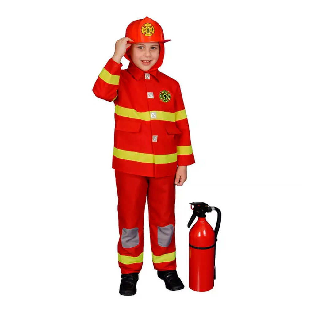 Red Fire Fighter Child Costume - Image 5