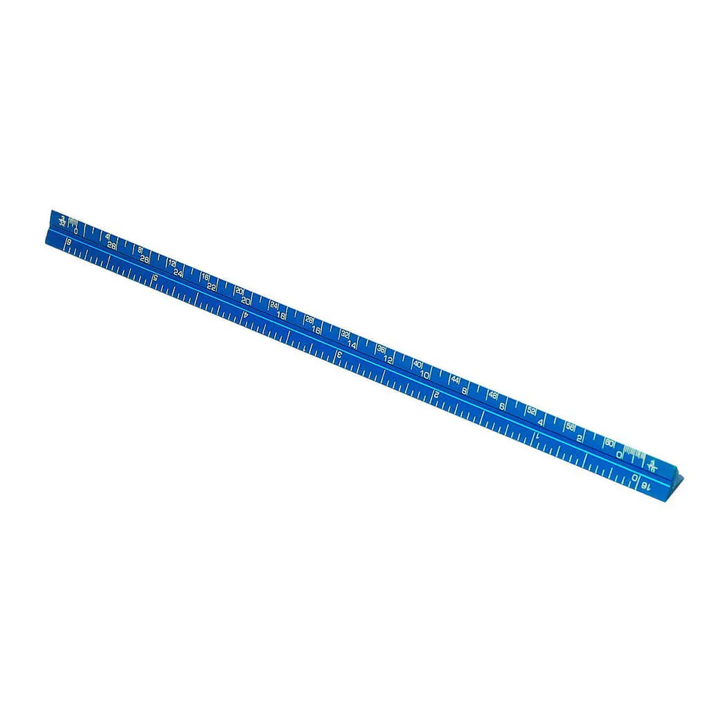 Alumicolor Pocket Scale 6in, Blue Architectural