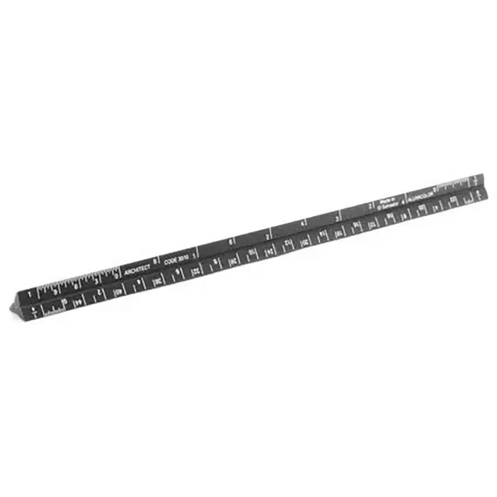 Alumicolor Pocket Scale 6in, Black Architectural