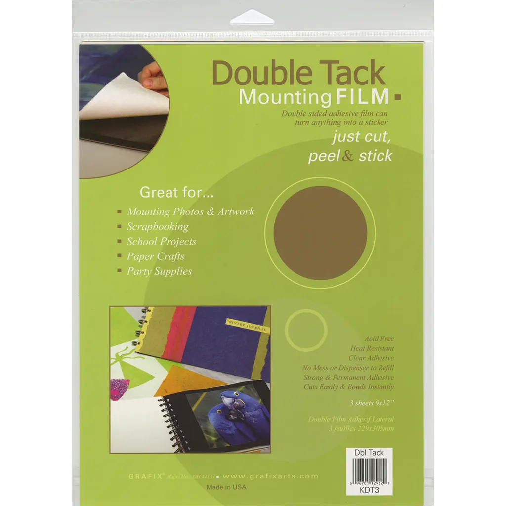 Double Tack Mounting Film 9X12"