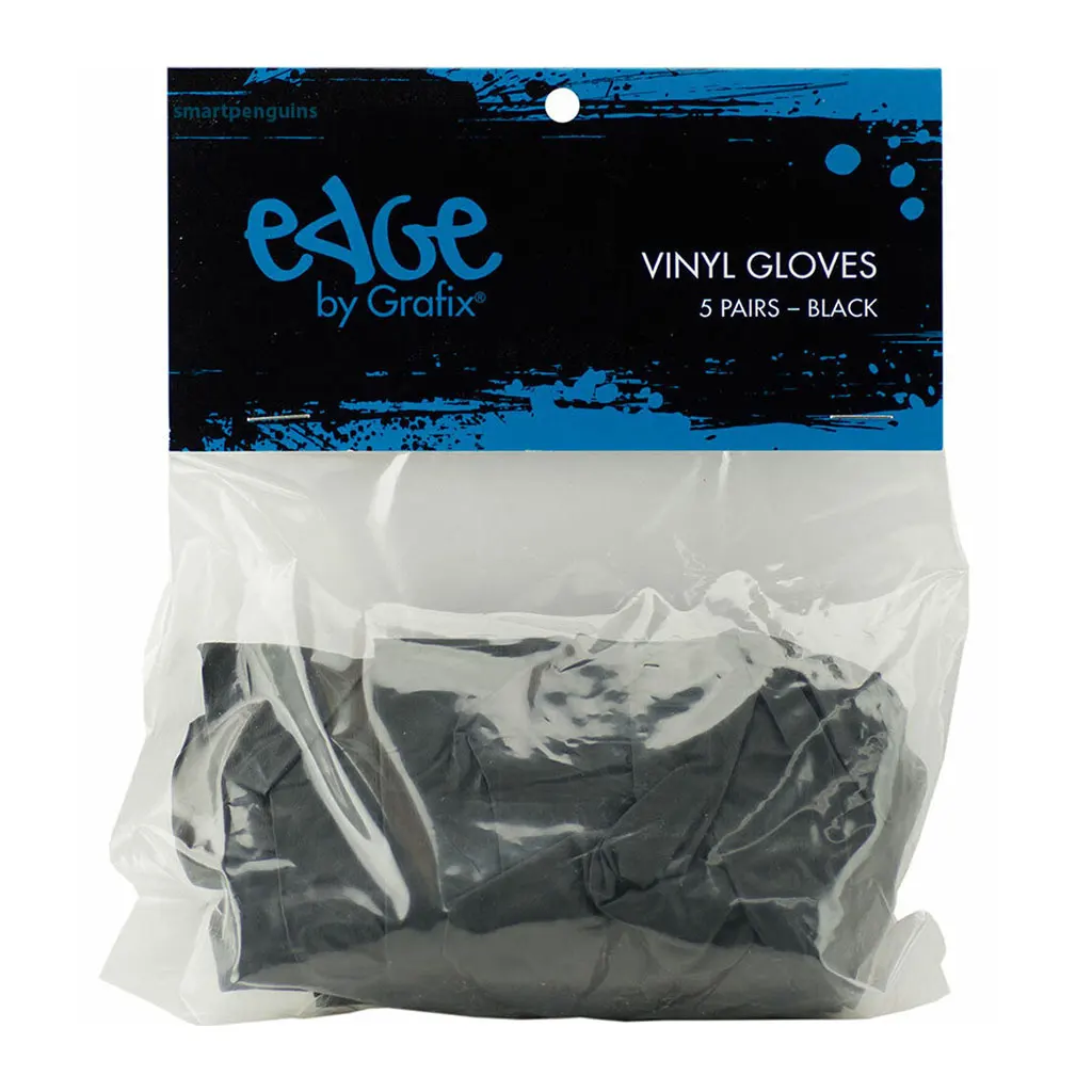 Edge Black Vinyl Gloves