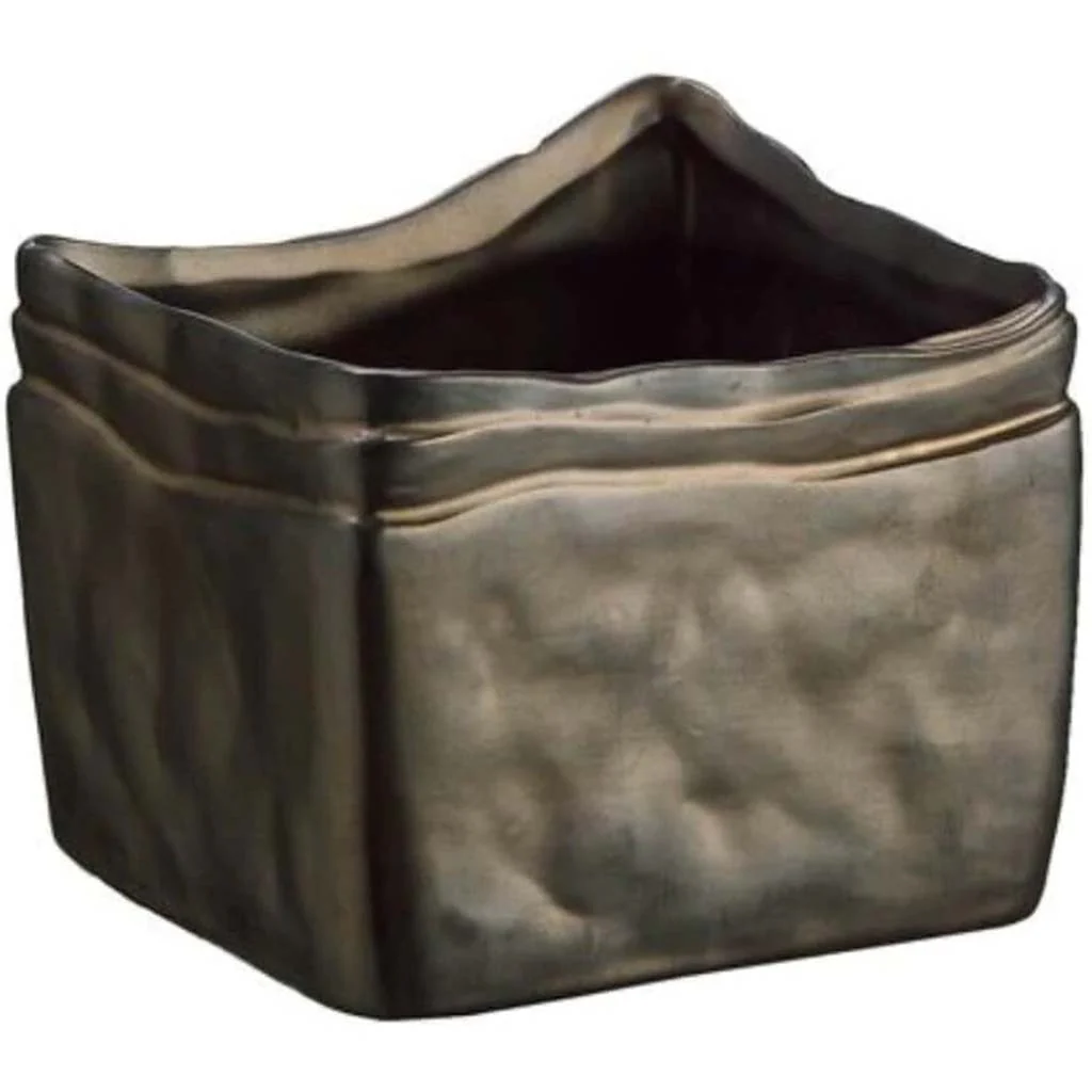 4.7H5.1W5.1"L Ceramic Pot Bz