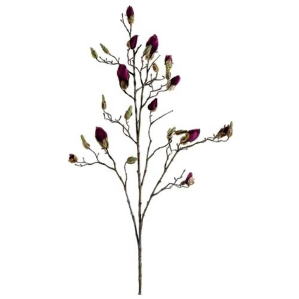 Magnolia Bud Spray 44" Purple