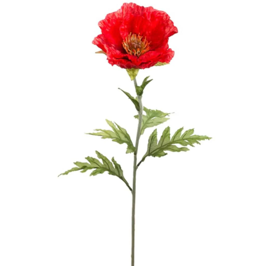 Poppy Spray 28" Red