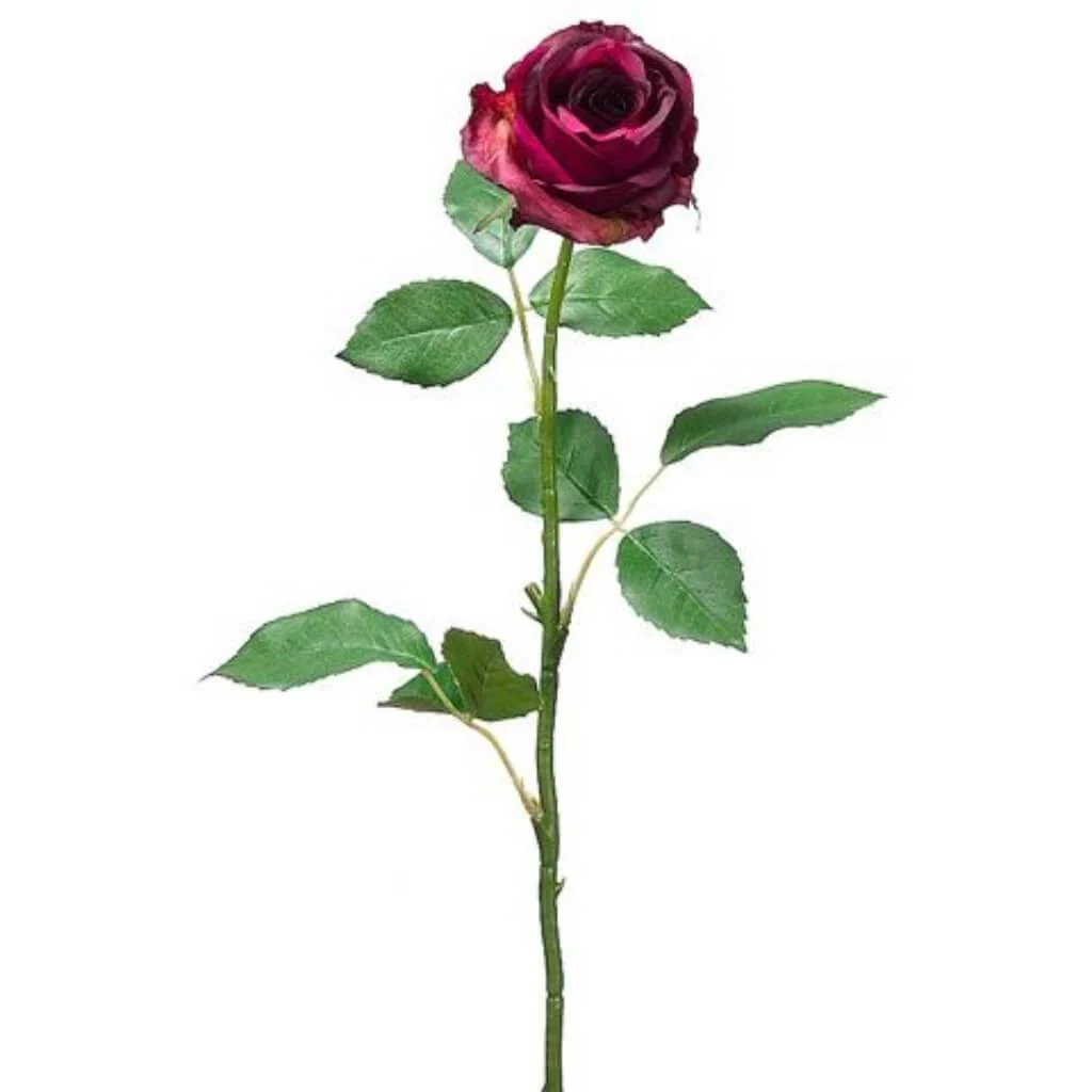 26"Cott.Rose Bud Spray Two Tone Eggplant