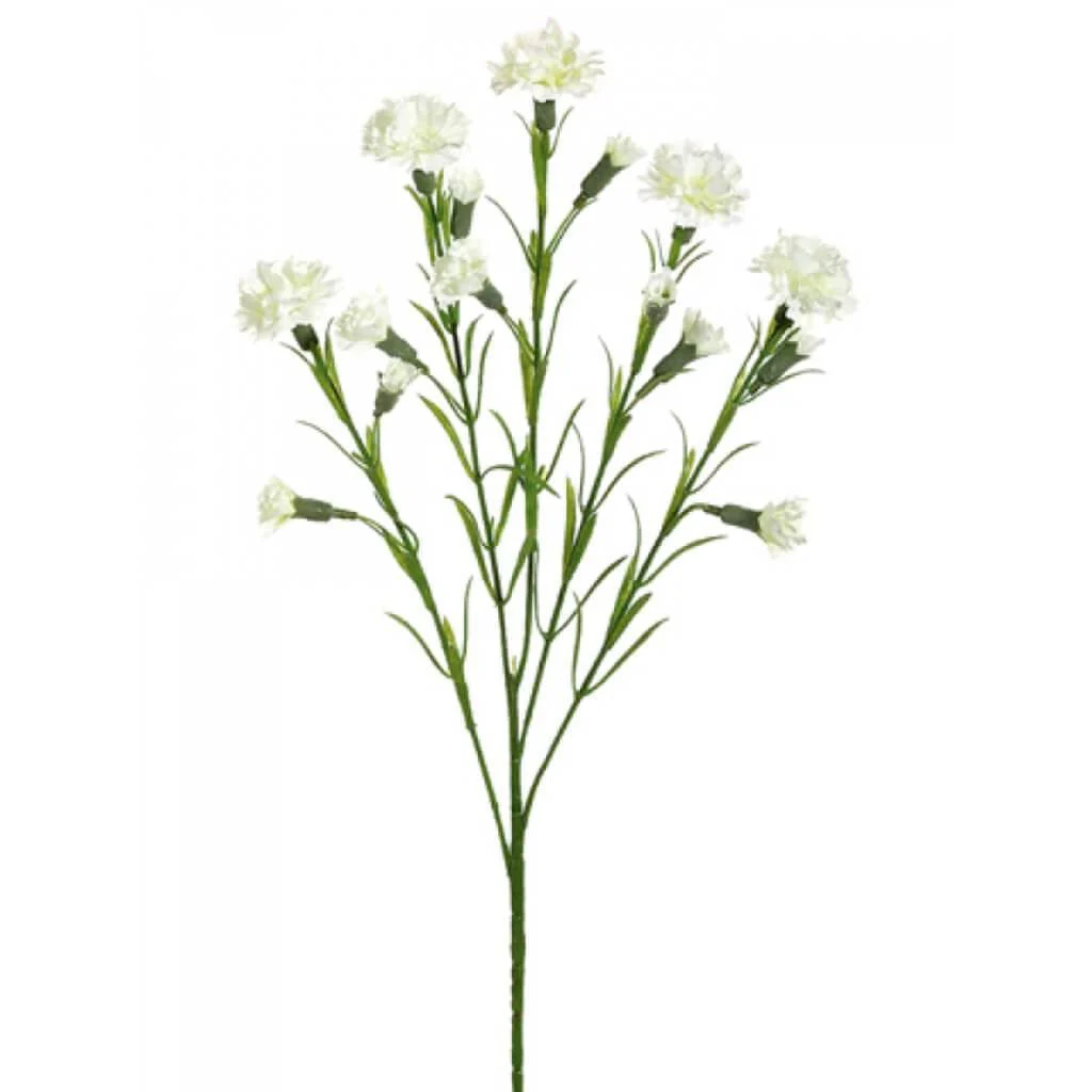 Carnation Spray X15 25.5" Cream White