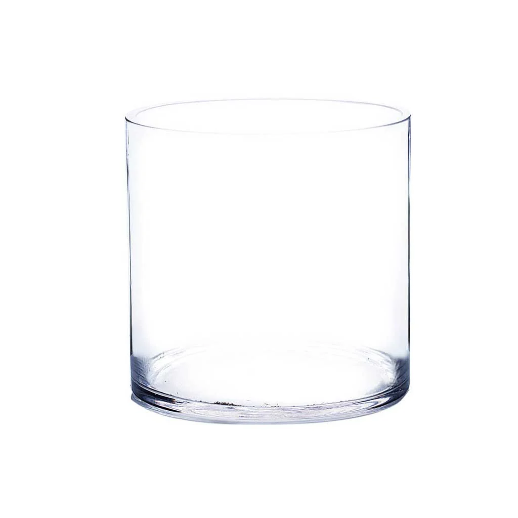 Cylinder Glass Vase 6in x 6in