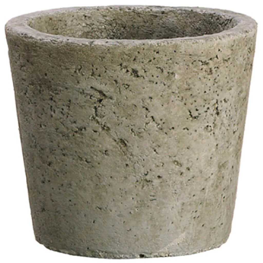 4.8D4.1"H Cement Pot Gy