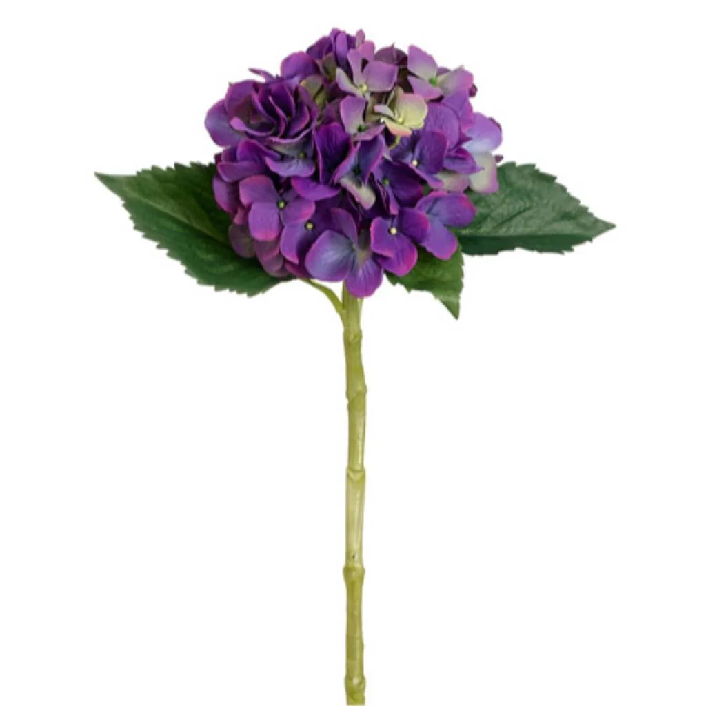 LG SINGLE HYDRANGEA SPRAY 19" PURPLE GREEN