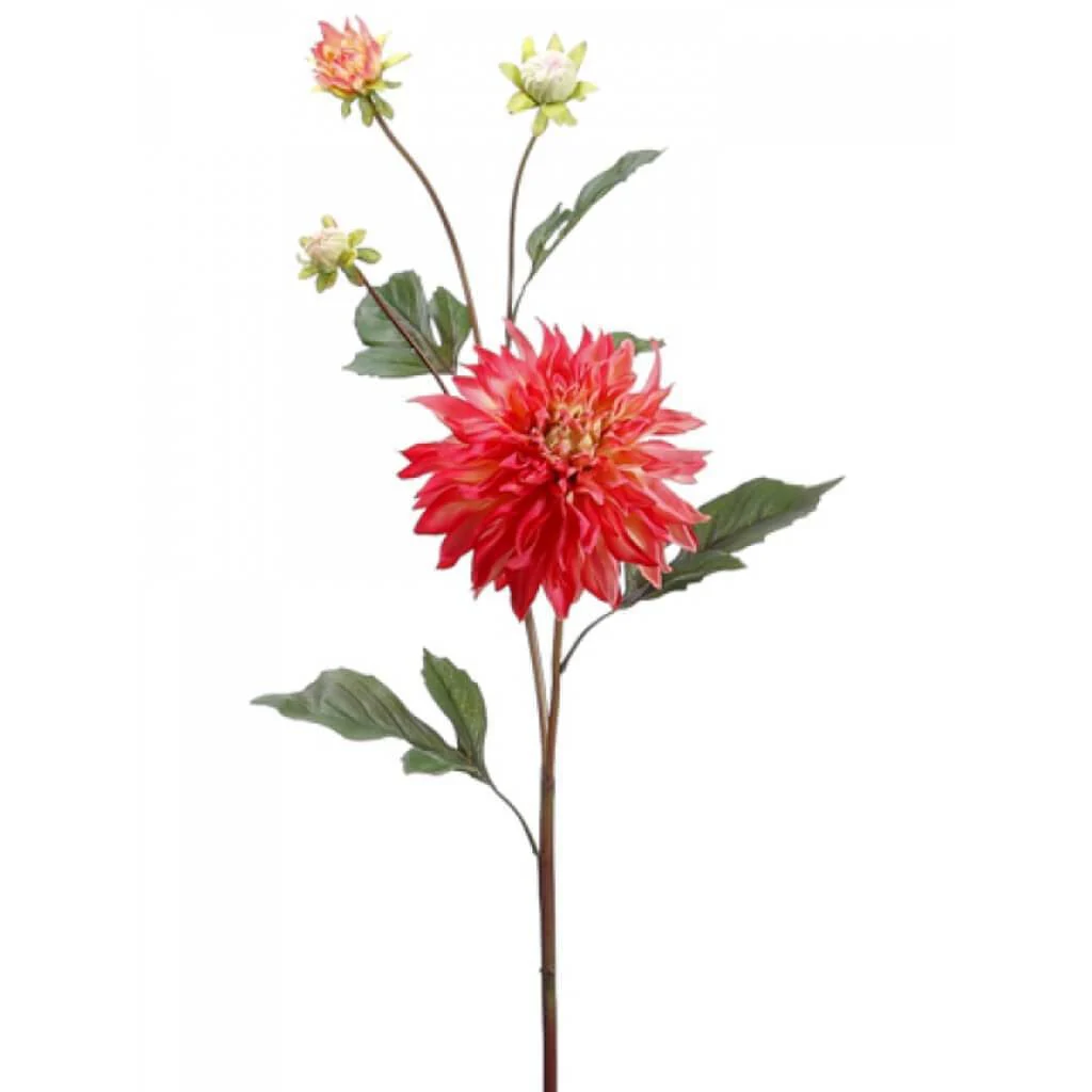 GARDEN DAHLIA SPRAY 37" Peach-Pink