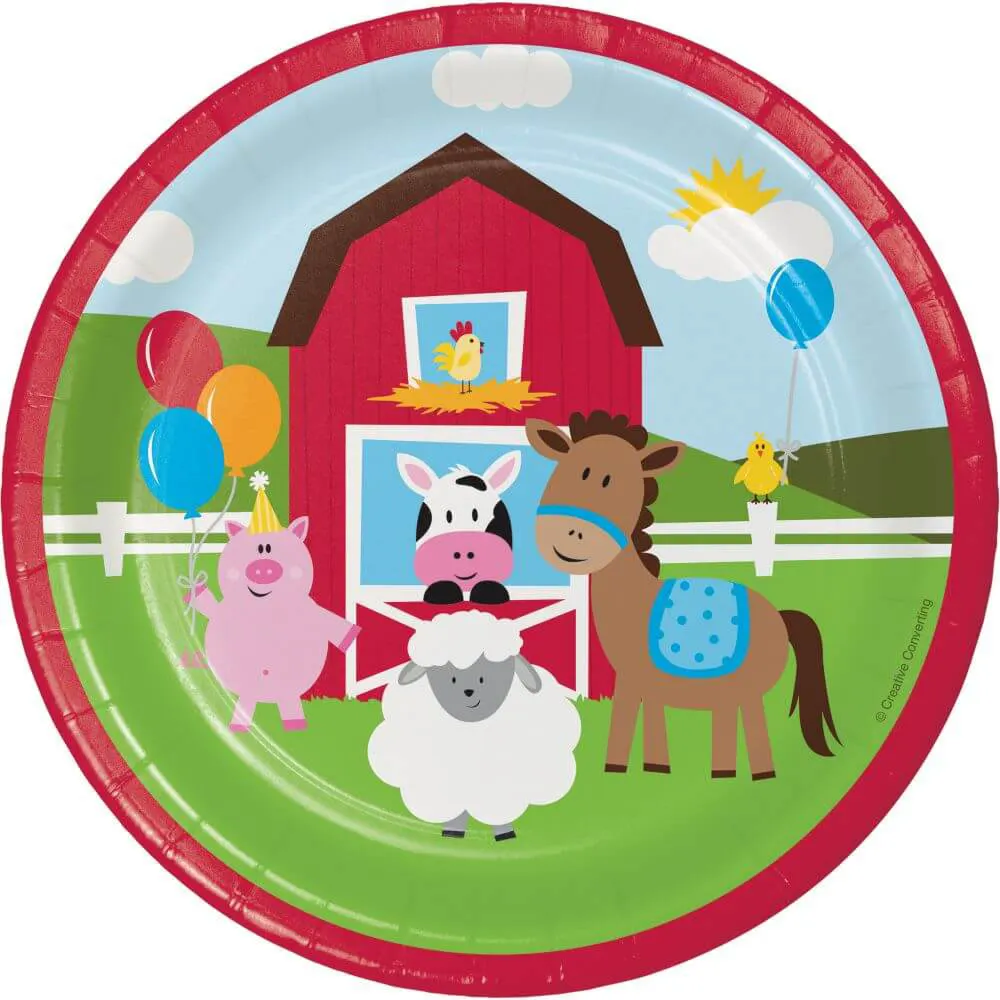 Farmhouse Fun Luncheon Plates 7in, 8ct