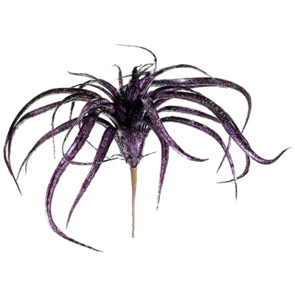 Glittered Tillandsia Pick Purple